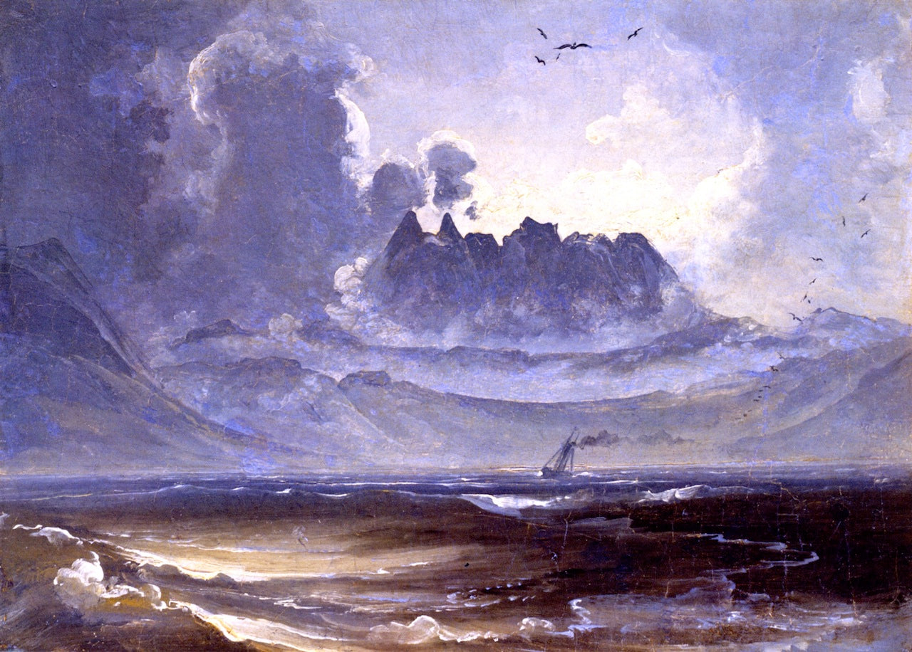 The Mountain Range 'Trolltindene', vintage artwork by Peder Balke, A3 (16x12") Poster Print