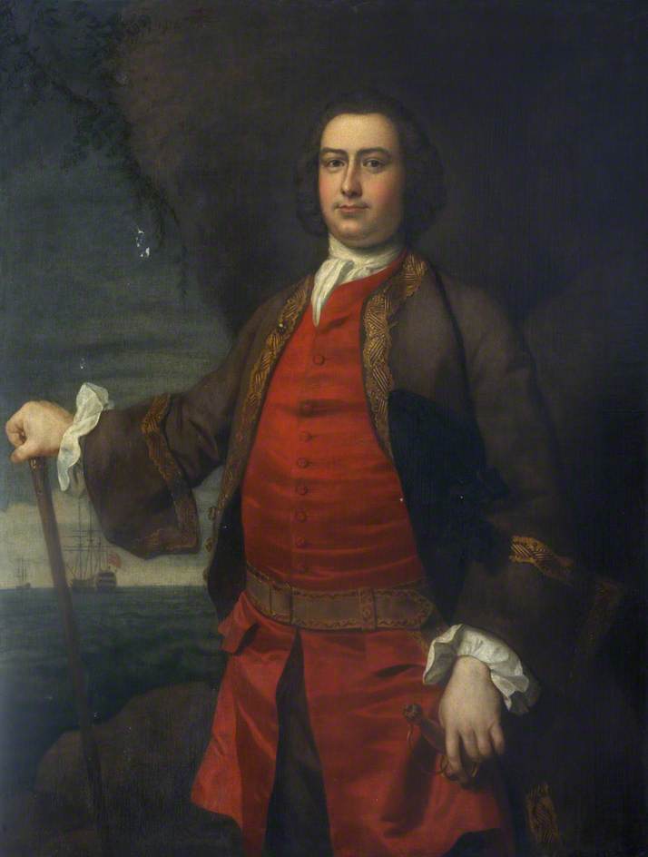 Captain Hugh Bonfoy, vintage artwork by Sir Joshua Reynolds, 12x8" (A4) Poster