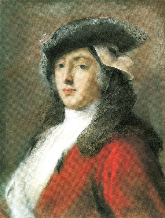 Portrait of Ambrose Philips of Garendon (1707-1737), vintage artwork by Rosalba Carriera, 12x8" (A4) Poster