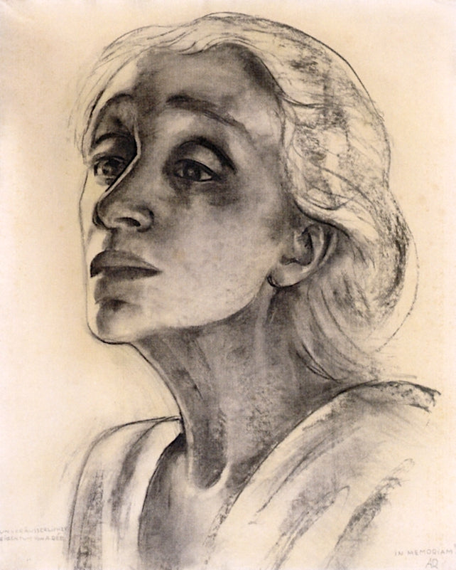 Portrait of Eleonora Duse by Anita Rée,16x12(A3) Poster