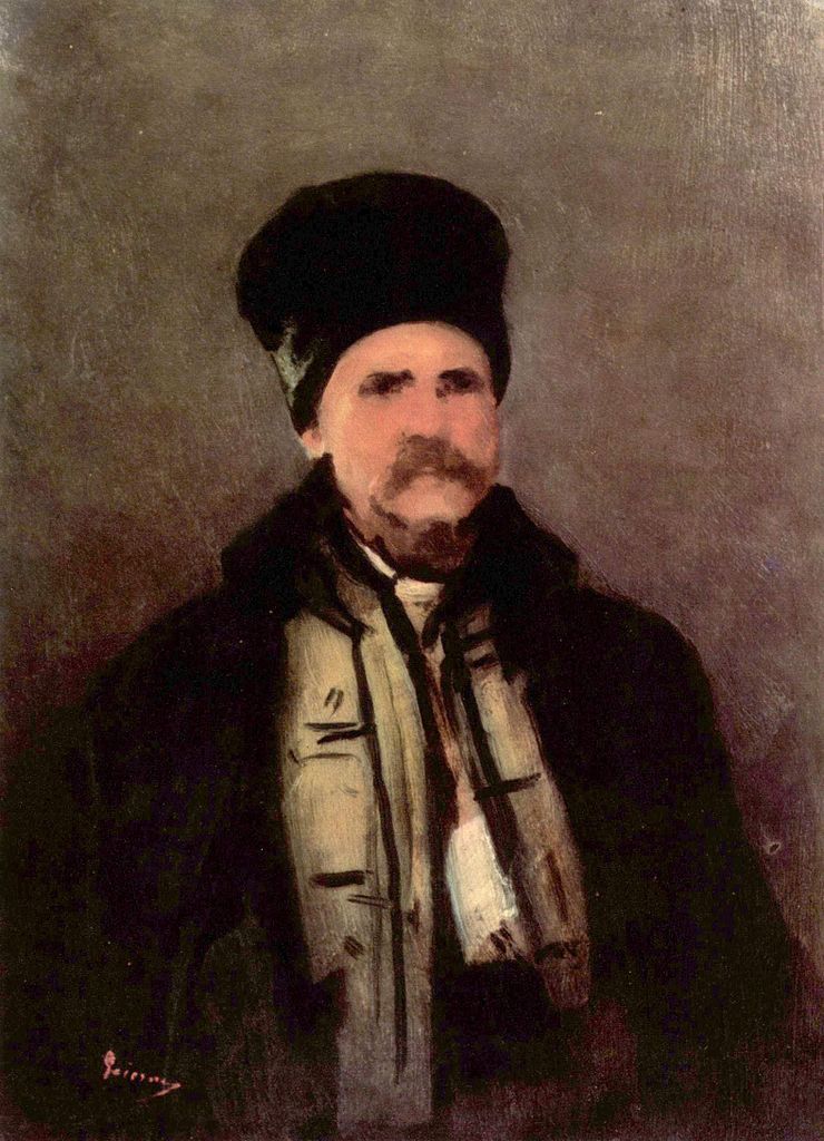 Mountain Dweller, vintage artwork by Nicolae Grigorescu, 12x8" (A4) Poster