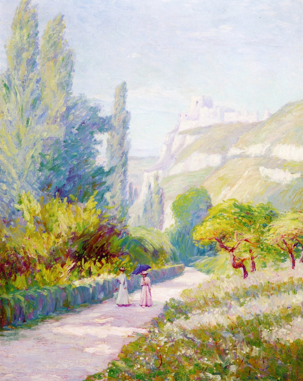 Château Gaillard, Petit Andelys, vintage artwork by Wynford Dewhurst, 12x8" (A4) Poster
