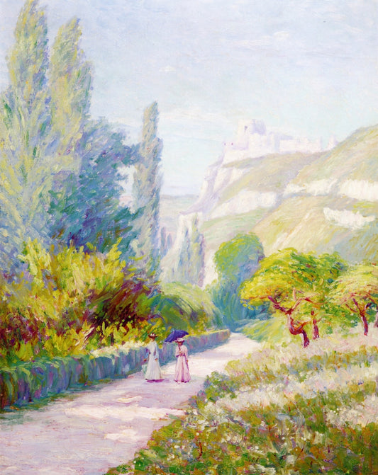 Château Gaillard, Petit Andelys, vintage artwork by Wynford Dewhurst, 12x8" (A4) Poster