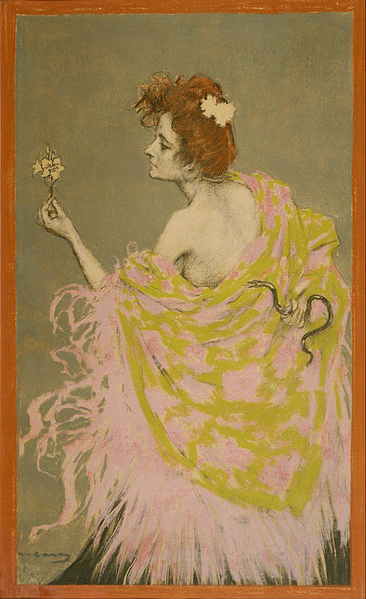 Original design for the poster 'Sífilis', vintage artwork by Ramon Casas y Carbó, 12x8" (A4) Poster