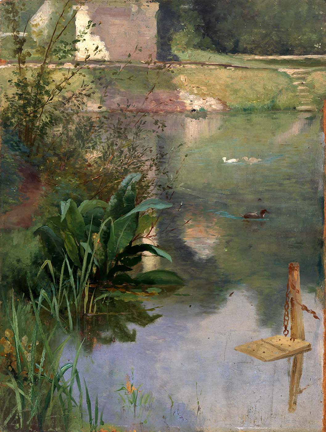 Margin of a Moat, vintage artwork by Eliphalet Frazer Andrews, 12x8" (A4) Poster