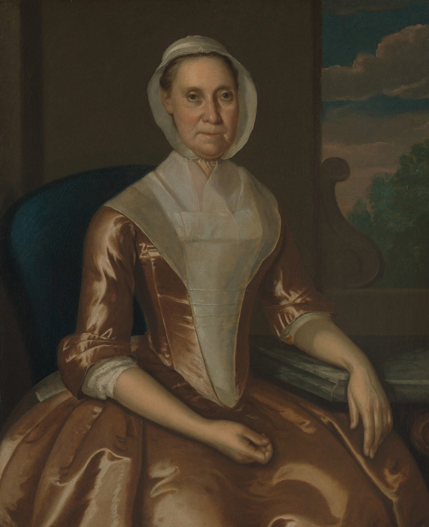 Mrs. Richard Galloway, vintage artwork by John Hesselius, 12x8" (A4) Poster