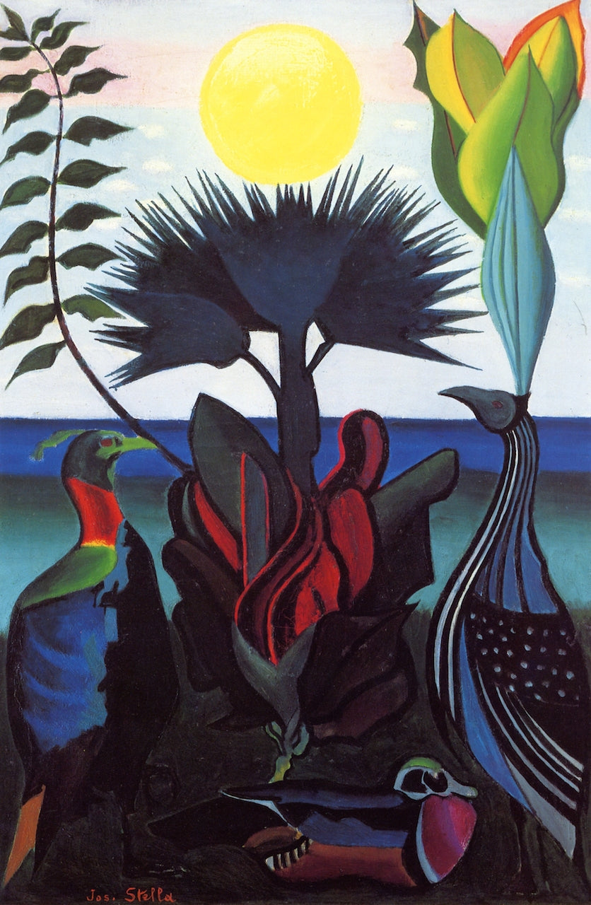 Full Moon, Barbados, vintage artwork by Joseph Stella, 12x8" (A4) Poster