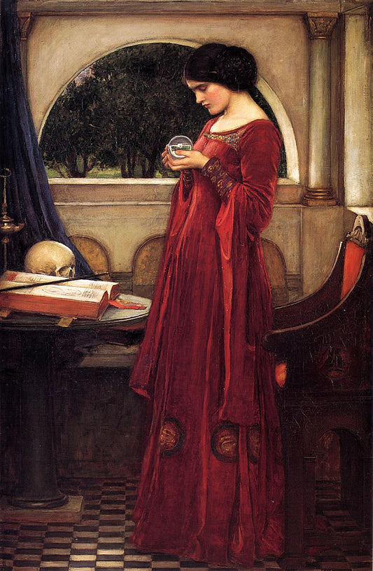 The Crystal Ball, vintage artwork by John William Waterhouse, 12x8" (A4) Poster