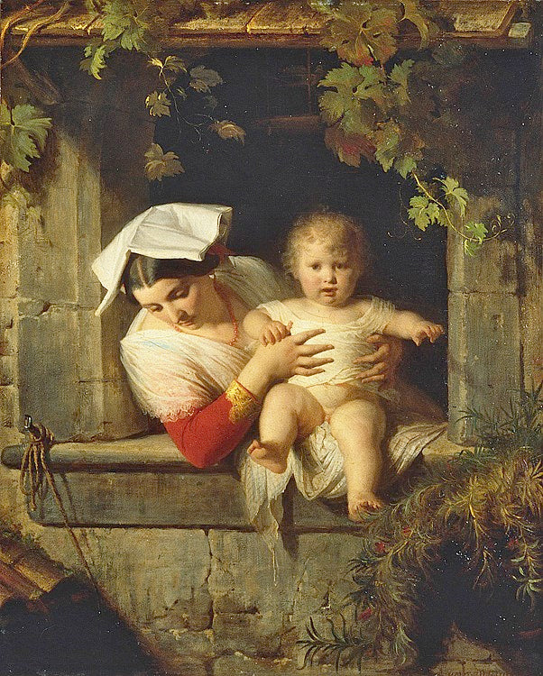 Portrait of Berthold At The Window, vintage artwork by Alfred Jacques van Muyden, A3 (16x12") Poster Print