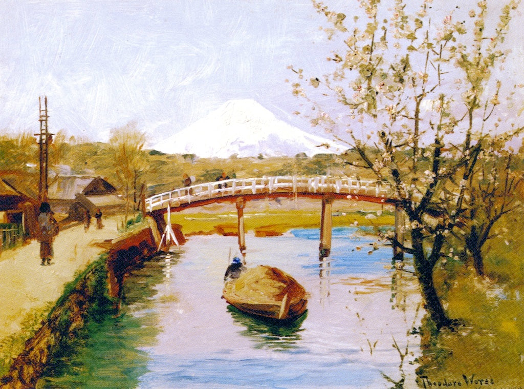 View of Mount Fujiyama from Yokohama by Theodore Wores,A3(16x12")Poster