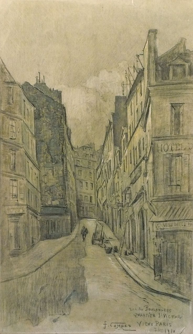 is, rue des Boulangers, quartier St Victor by Fernand Combes,A3(16x12")Poster