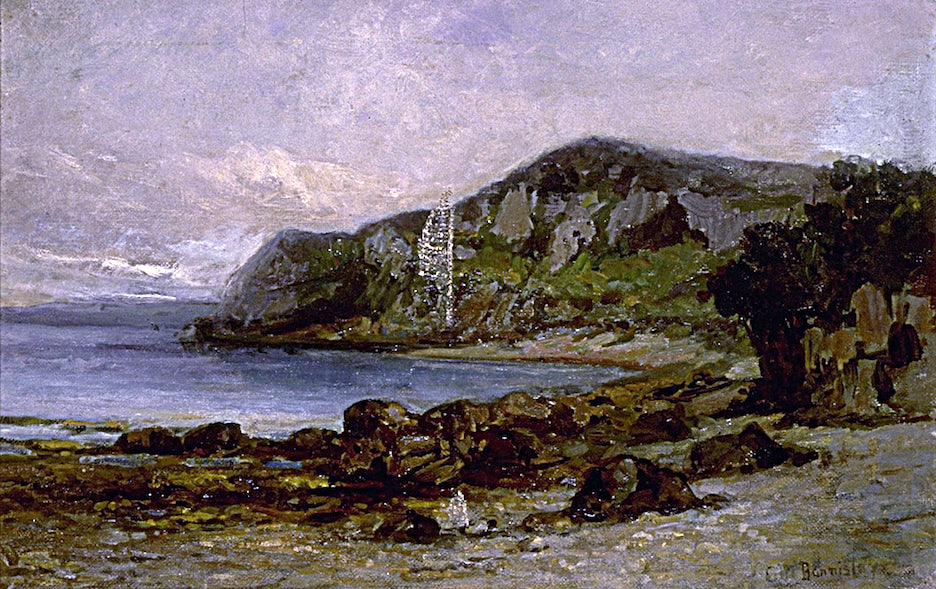 Rocks at Newport, vintage artwork by Edward Mitchell Bannister, 12x8" (A4) Poster
