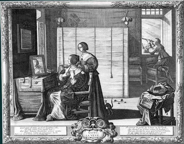 the View, vintage artwork by Abraham Bosse, 12x8" (A4) Poster