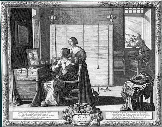 the View, vintage artwork by Abraham Bosse, 12x8" (A4) Poster