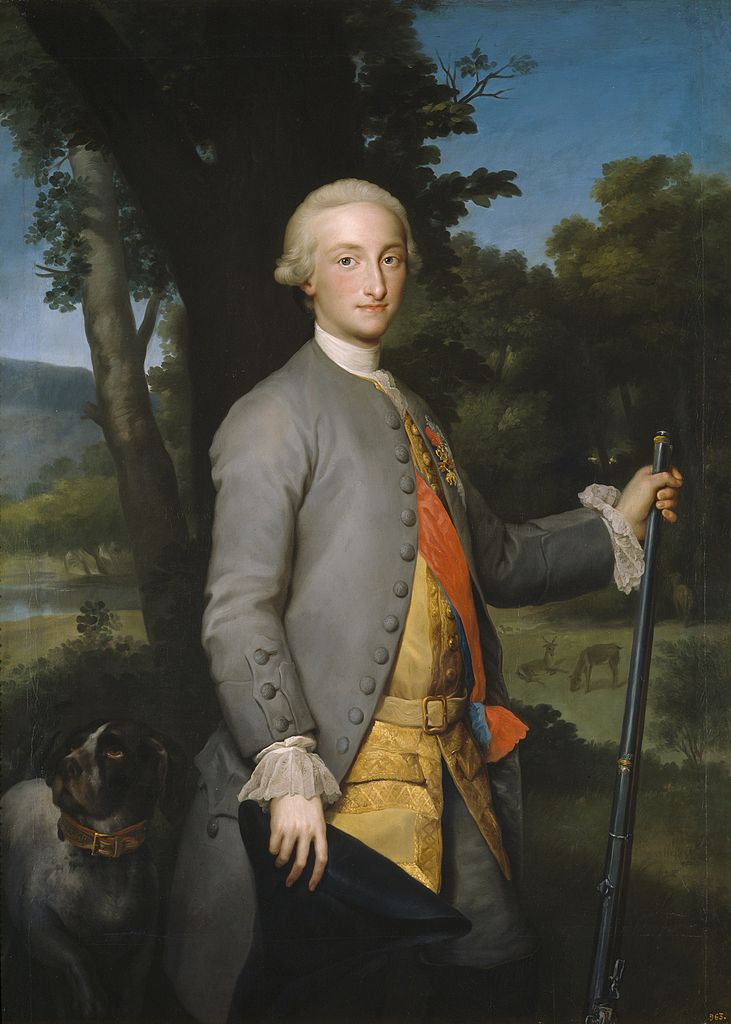 Charles IV de Bourbon, vintage artwork by Anton Raphael Mengs, 12x8" (A4) Poster