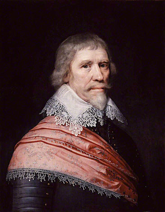 Sir Edward Cecil, 1st Viscount Wimbledon, vintage artwork by Michiel Jansz. van Mierevelt, 12x8" (A4) Poster