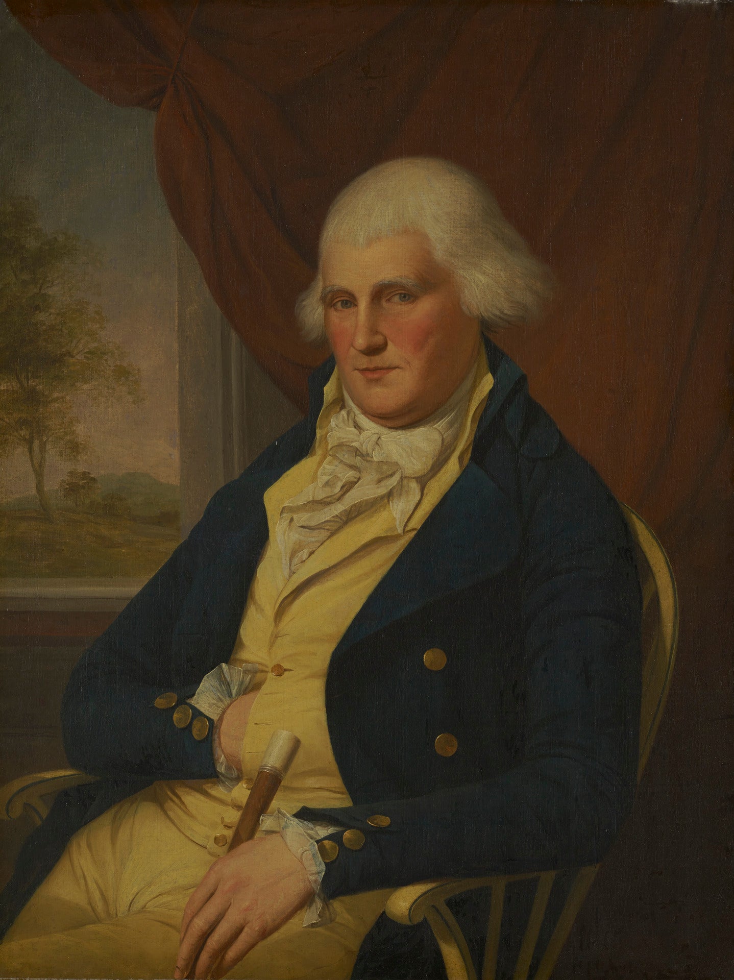 William Whetcroft, vintage artwork by Attributed to Charles Willson Peale, 12x8" (A4) Poster