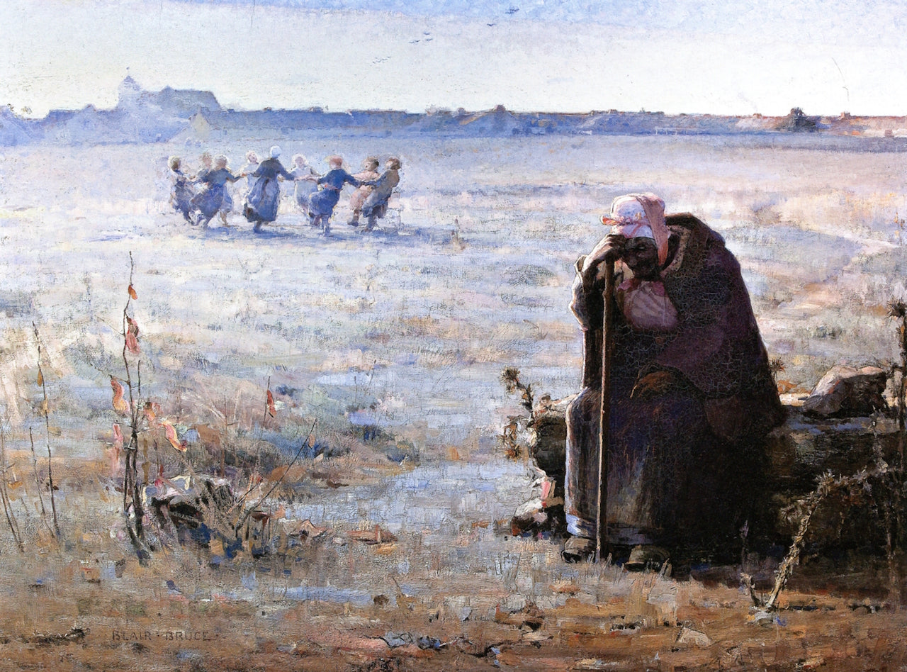 Temps passe, vintage artwork by William Blair Bruce, 12x8" (A4) Poster