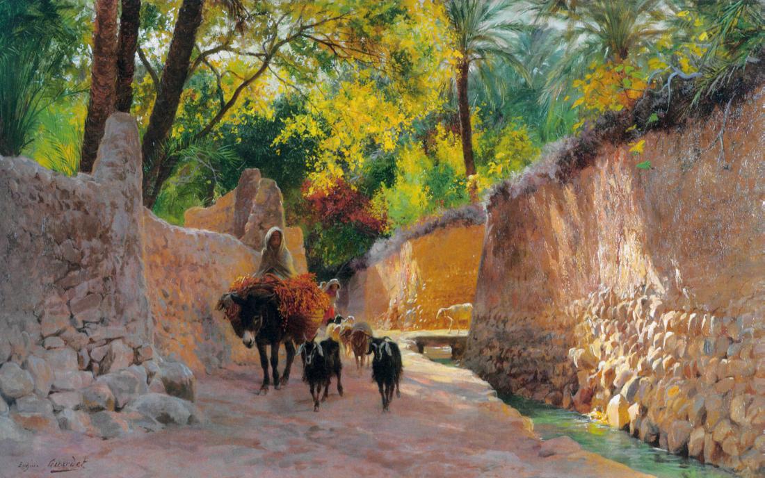  marche (On the Way to the Market) by Eugene-Alexis Girardet,A3(16x12")Poster
