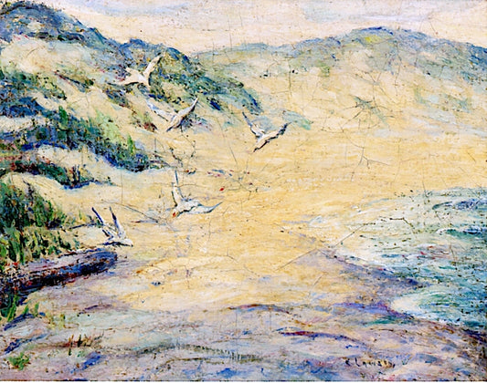 Flying Birds, vintage artwork by Ernest Lawson, 12x8" (A4) Poster
