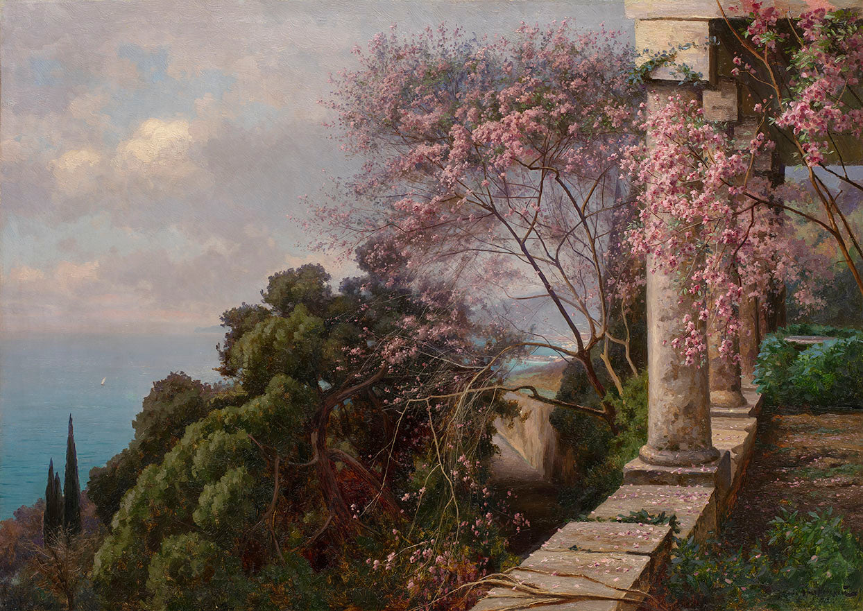 Spring in the Crimea, Massandra by Iosif Krachkovsky,A3(16x12")Poster