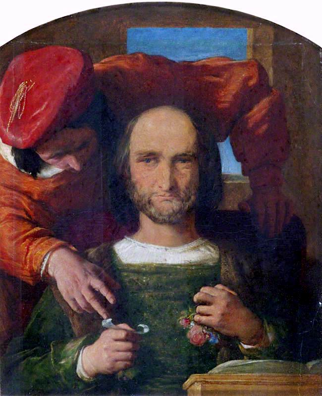The Intercepted Billet, vintage artwork by William Mulready, 12x8" (A4) Poster