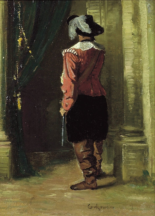Man in Renaissance Costume, vintage artwork by Fritz Thaulow, 12x8" (A4) Poster