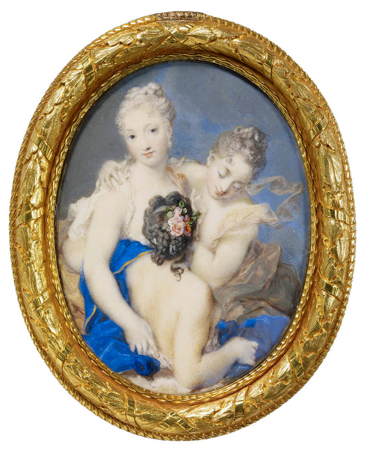 Françoise-Marie, Duchess d’Orleans as Aphritrite, vintage artwork by Rosalba Carriera, 12x8" (A4) Poster