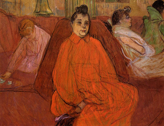 At the Salon, the Divan by Henri de Toulouse-Lautrec,A3(16x12")Poster