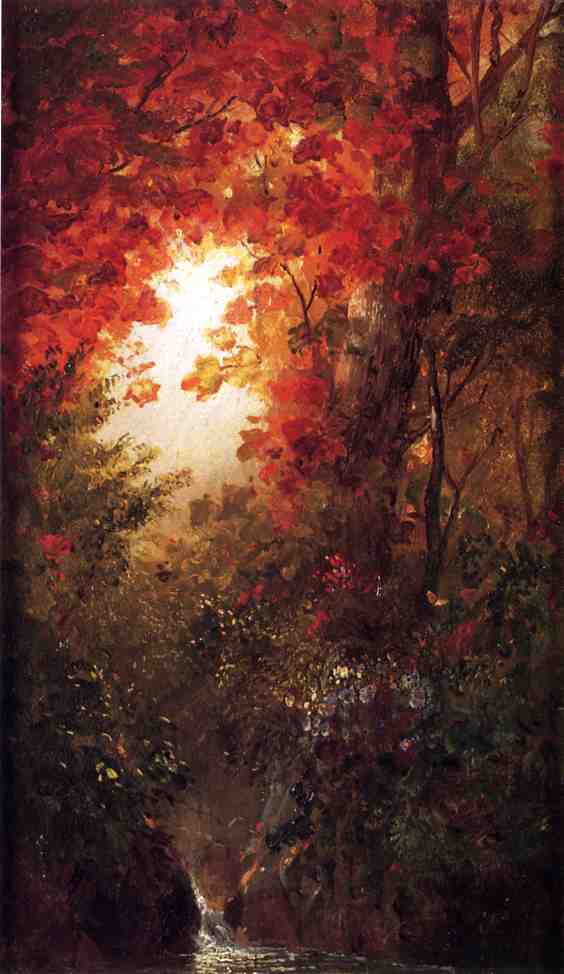 Autumn Landscape, Vermont, vintage artwork by Frederic Edwin Church, 12x8" (A4) Poster