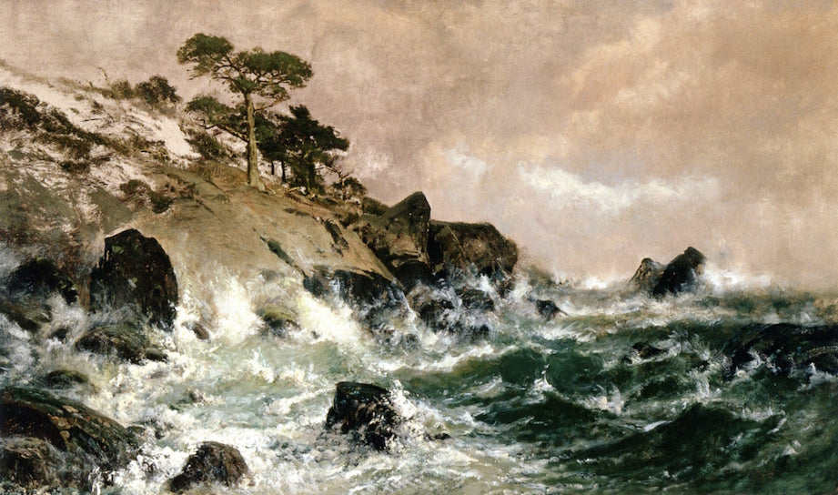 Cypress Point, vintage artwork by William Keith, 12x8" (A4) Poster