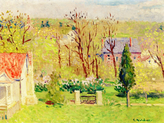 Falmouth in Spring, vintage artwork by Gari Melchers, 12x8" (A4) Poster