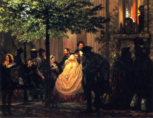 The End of the Evening, vintage artwork by Adolph von Menzel, A3 (16x12") Poster Print