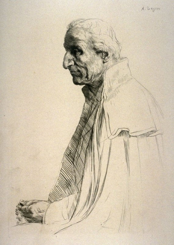 Aged Spaniard, vintage artwork by Alphonse Legros, 12x8" (A4) Poster