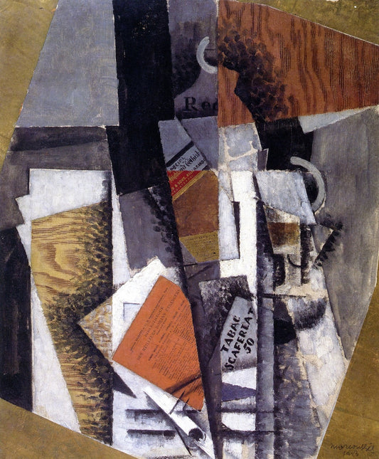 tle of Whisky and a Packet of Scaferlati by Louis Marcoussis,16x12(A3) Poster