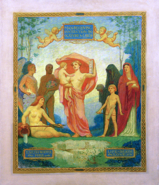 Instruction in Nature's Laws(mural study) by Milton Bancroft,A3(16x12")Poster