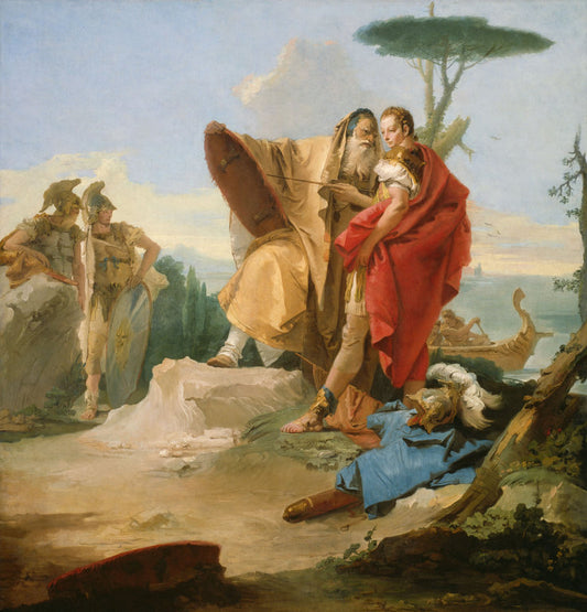 Rinaldo and the Magus of Ascalon, vintage artwork by Giovanni Battista Tiepolo, 12x8" (A4) Poster