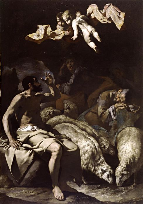 Annunciation to the Shepherds, vintage artwork by Giovanni Do, 12x8" (A4) Poster