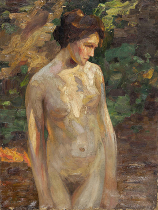 Nude in the forest, vintage artwork by Richard Edward Miller, 12x8" (A4) Poster