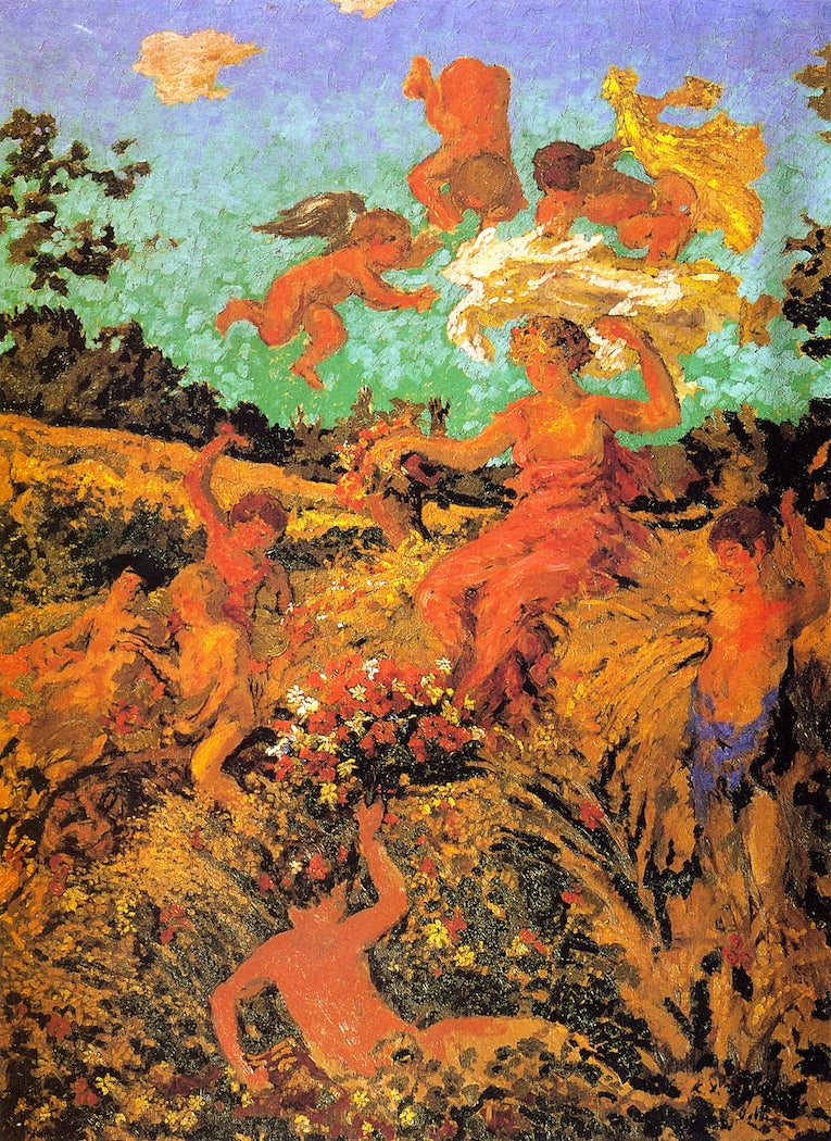 The Triumph of Ceres (Rural Festival), vintage artwork by Ker Xavier Roussel, 12x8" (A4) Poster
