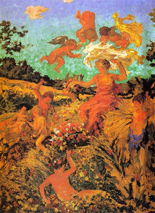 The Triumph of Ceres (Rural Festival), vintage artwork by Ker Xavier Roussel, 12x8" (A4) Poster