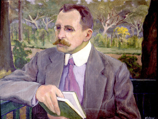 Portrait of N.S. Kruglikov, vintage artwork by Elizaveta Kruglikova, 12x8" (A4) Poster