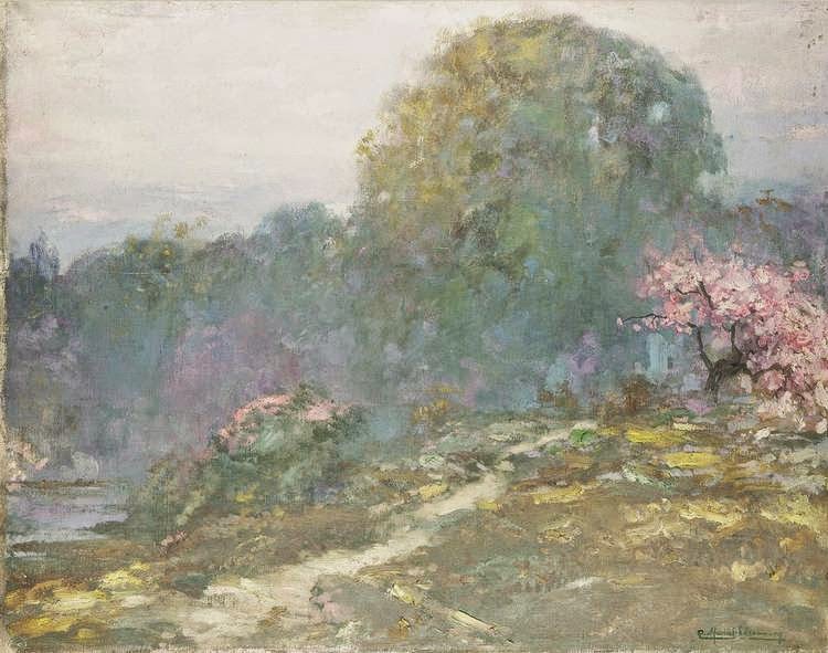 Cherry Trees in a Landscape by Pierre Berronneau,A3(16x12")Poster