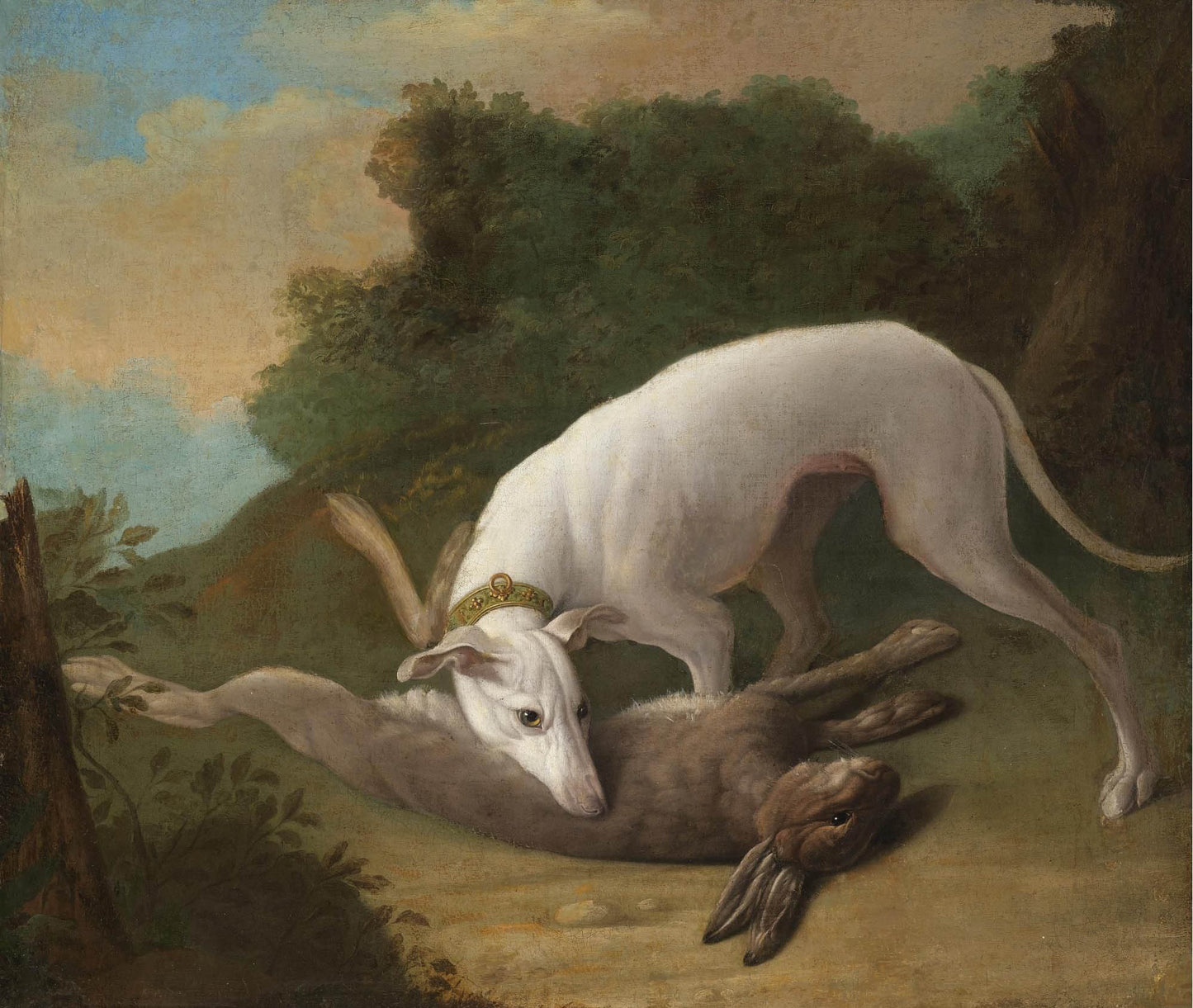 Greyhound at Play, vintage artwork by Johann Friedrich Grooth, 12x8" (A4) Poster