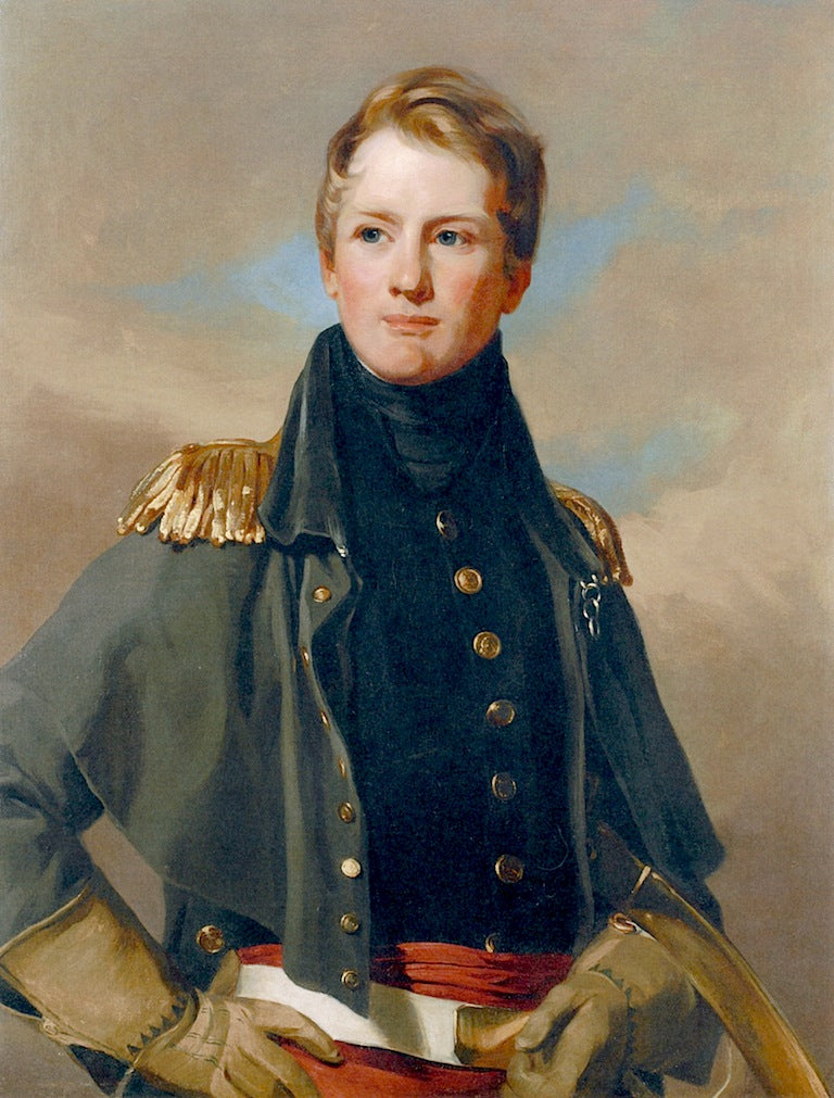 Major Thomas Biddle, vintage artwork by Thomas Sully, 12x8" (A4) Poster
