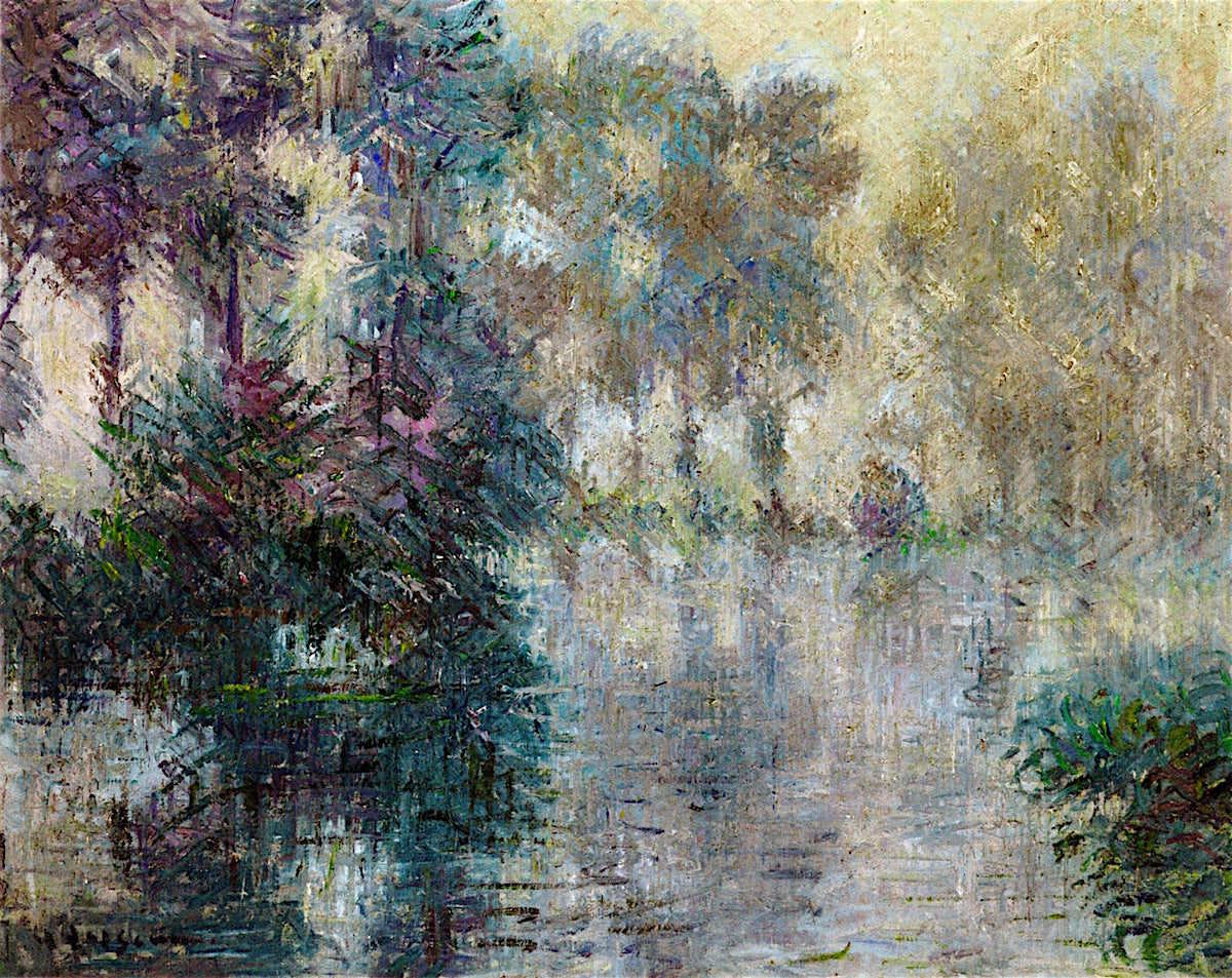 Banks of the Eure, Winter, vintage artwork by Gustave Loiseau, 12x8" (A4) Poster
