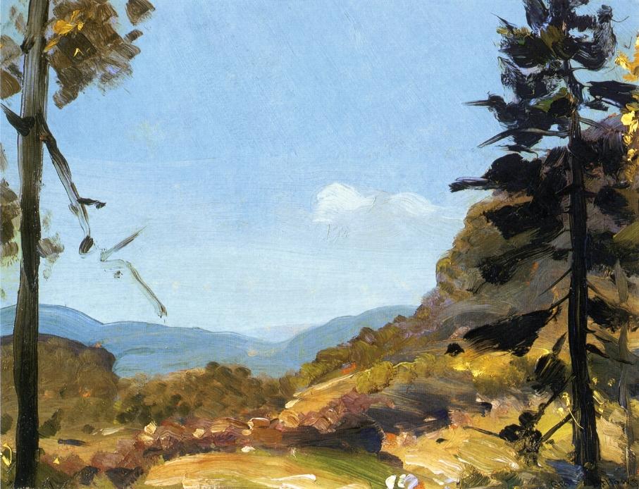 Evening Hills, Catskill Mountains by George Wesley Bellows,16x12(A3) Poster