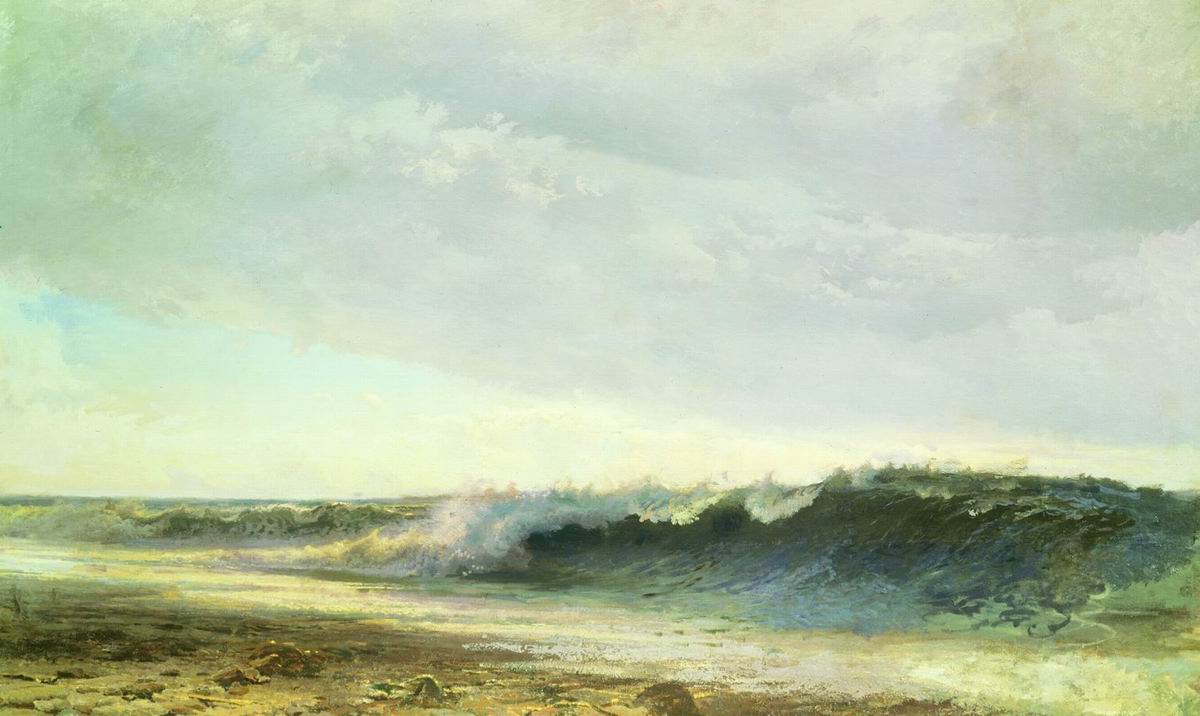 The Surf, vintage artwork by Feodor Vasilyev, 12x8" (A4) Poster