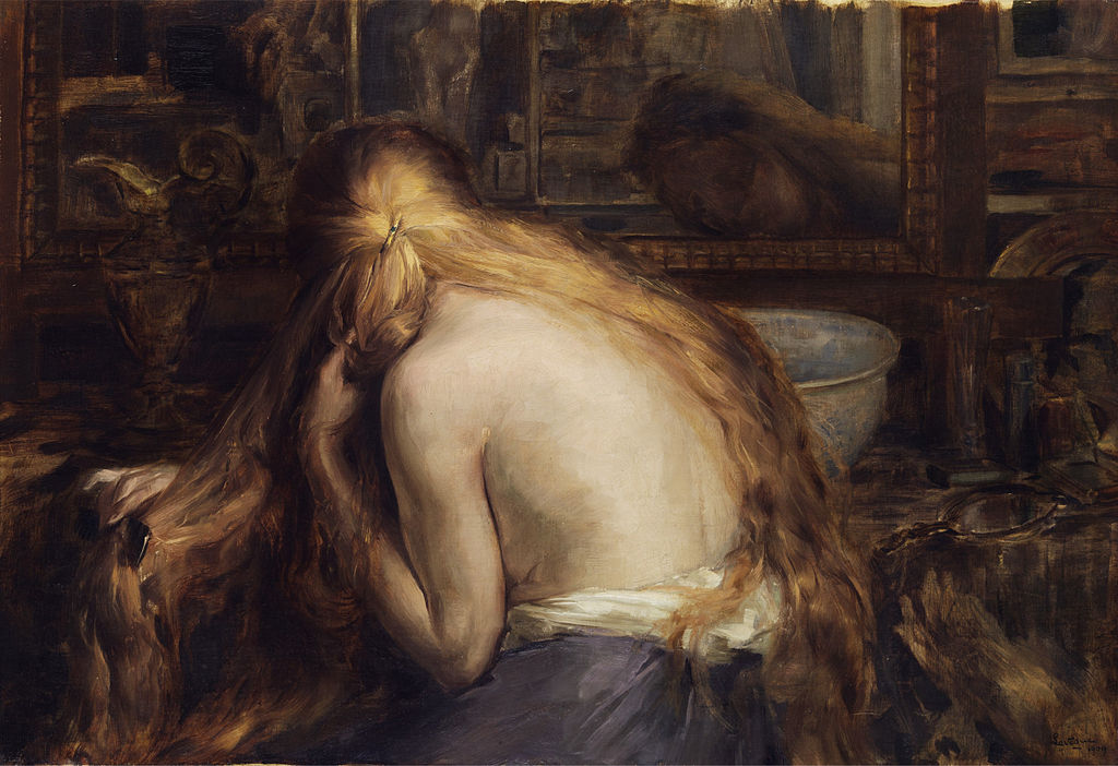 Hymne à la femme, vintage artwork by Auguste Leveque, 12x8" (A4) Poster