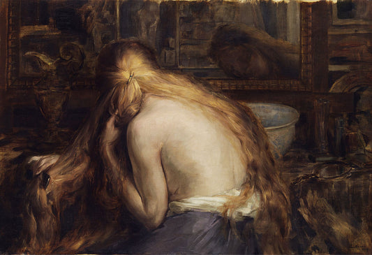 Hymne à la femme, vintage artwork by Auguste Leveque, 12x8" (A4) Poster